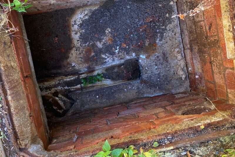 Photograph inside manhole